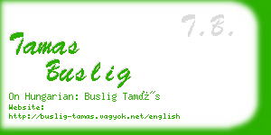 tamas buslig business card